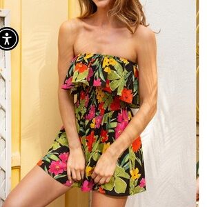 Floral Strapless Dress